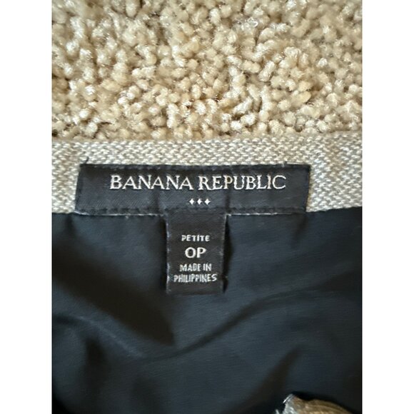 Banana Republic Womens Oatmeal Skirt L3 Marbled Mini Size 0P Schoolgirl Scholar - Picture 5 of 6